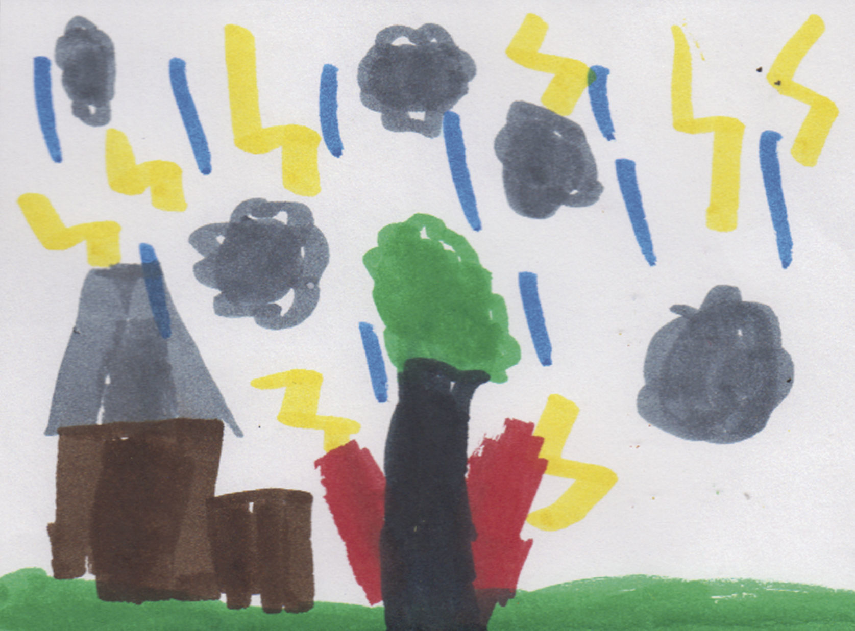 Kids' weather drawings: Jun 18